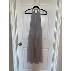 Balera Dance Costume Lyrical Dress Gray High Neck LA Large Adult